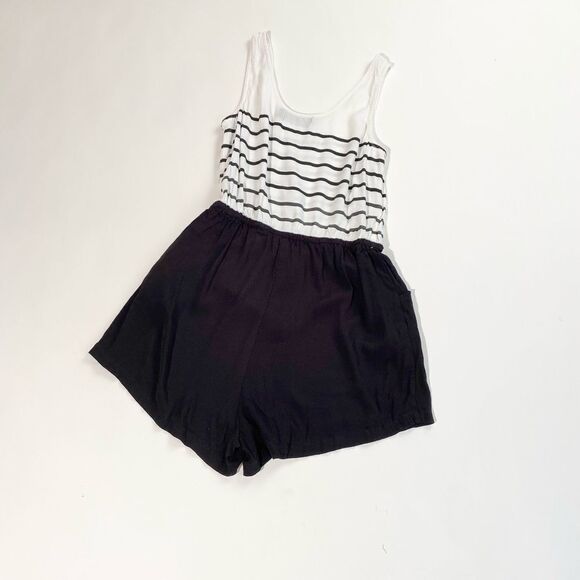 MINKPINK black stripe tank romper M - Picture 2 of 11
